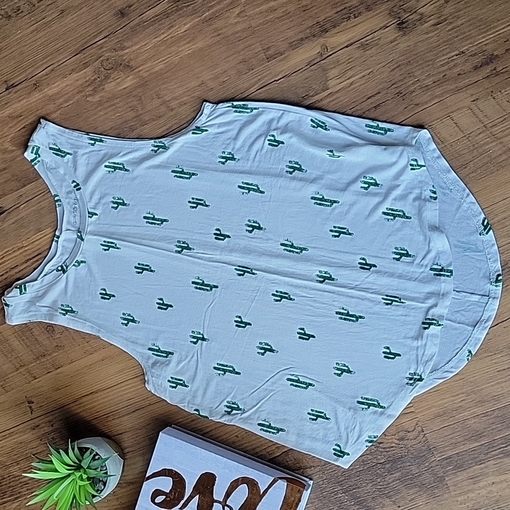 💕 Grayson Threads Cactus Print Tank Top - Picture 2 of 5